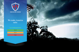 Hire Military Heroes malware website